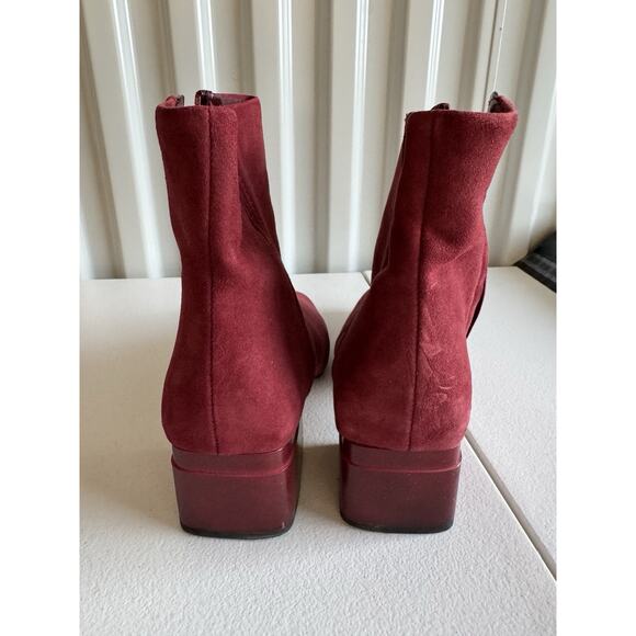 Franco Sarto Suede wine Mod Booties 8.5 - Picture 2 of 5